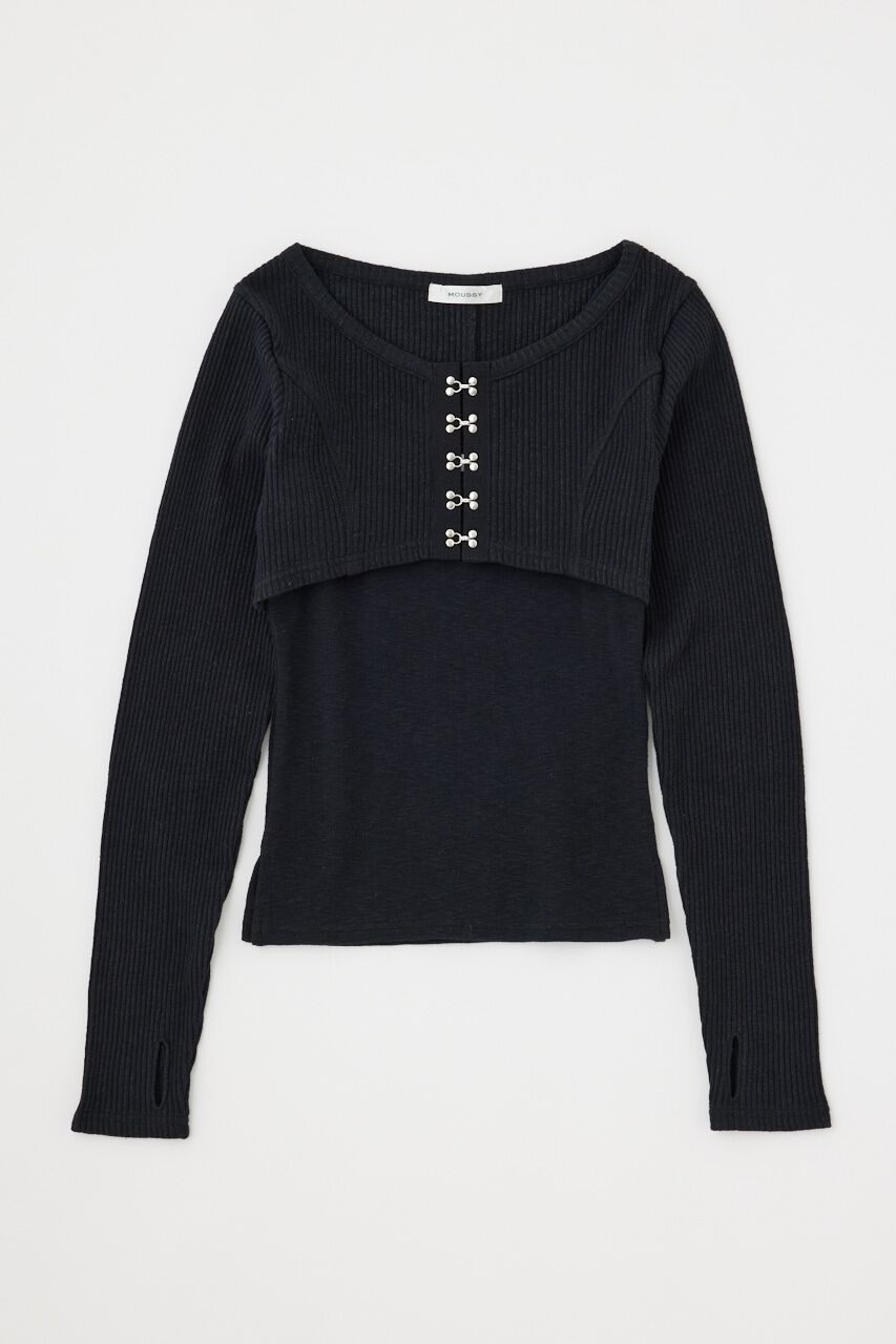 MOUSSY「HOOK & EYE BOLERO トップス」|Tシャツ・カットソー|