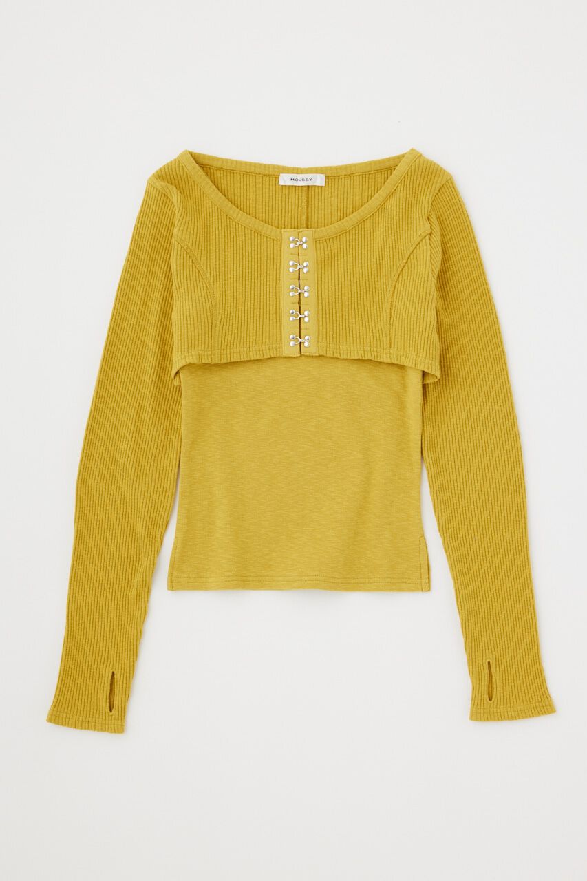MOUSSY「HOOK & EYE BOLERO トップス」|Tシャツ・カットソー|YEL