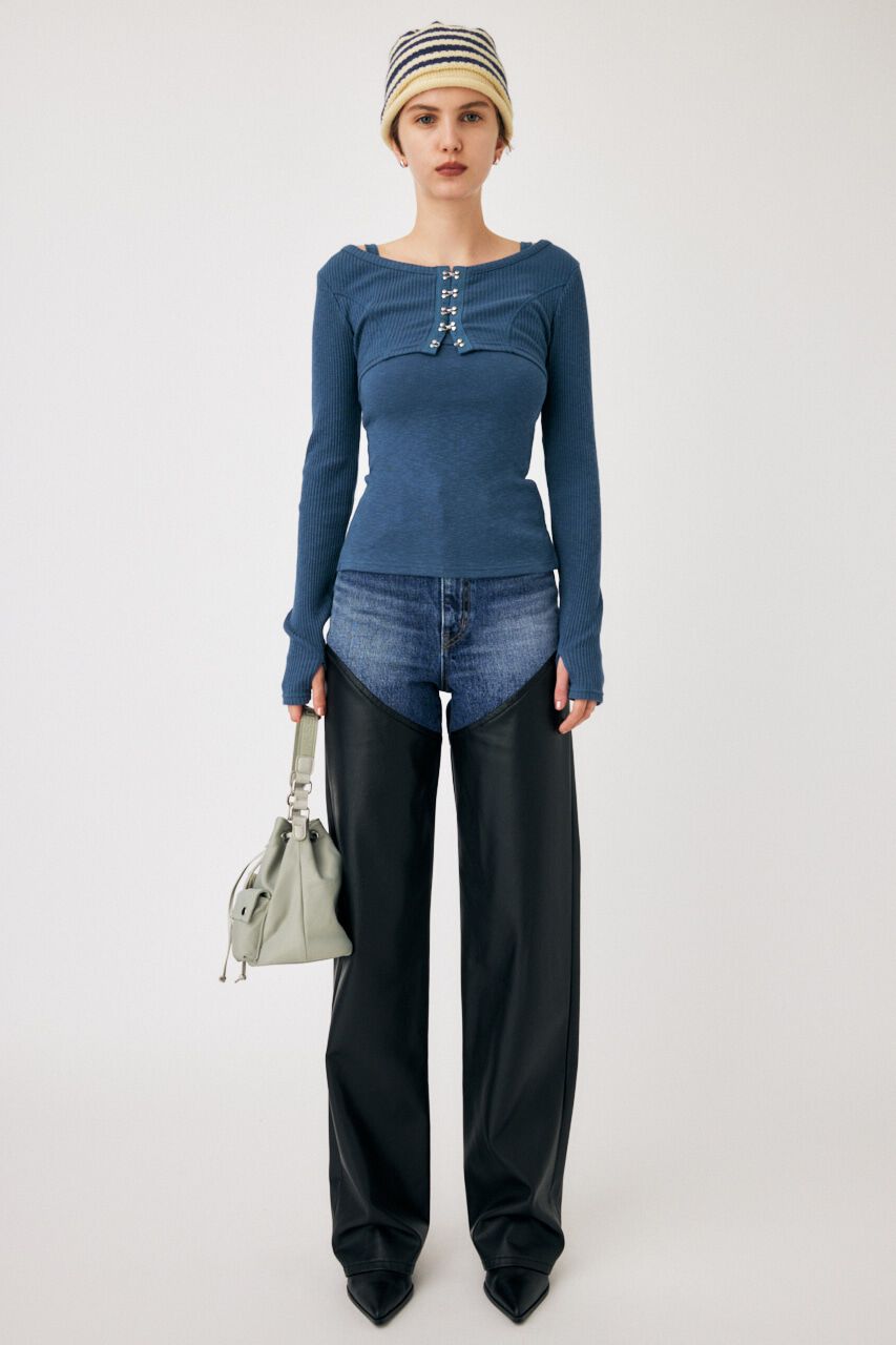 MOUSSY「HOOK & EYE BOLERO トップス」|Tシャツ・カットソー|