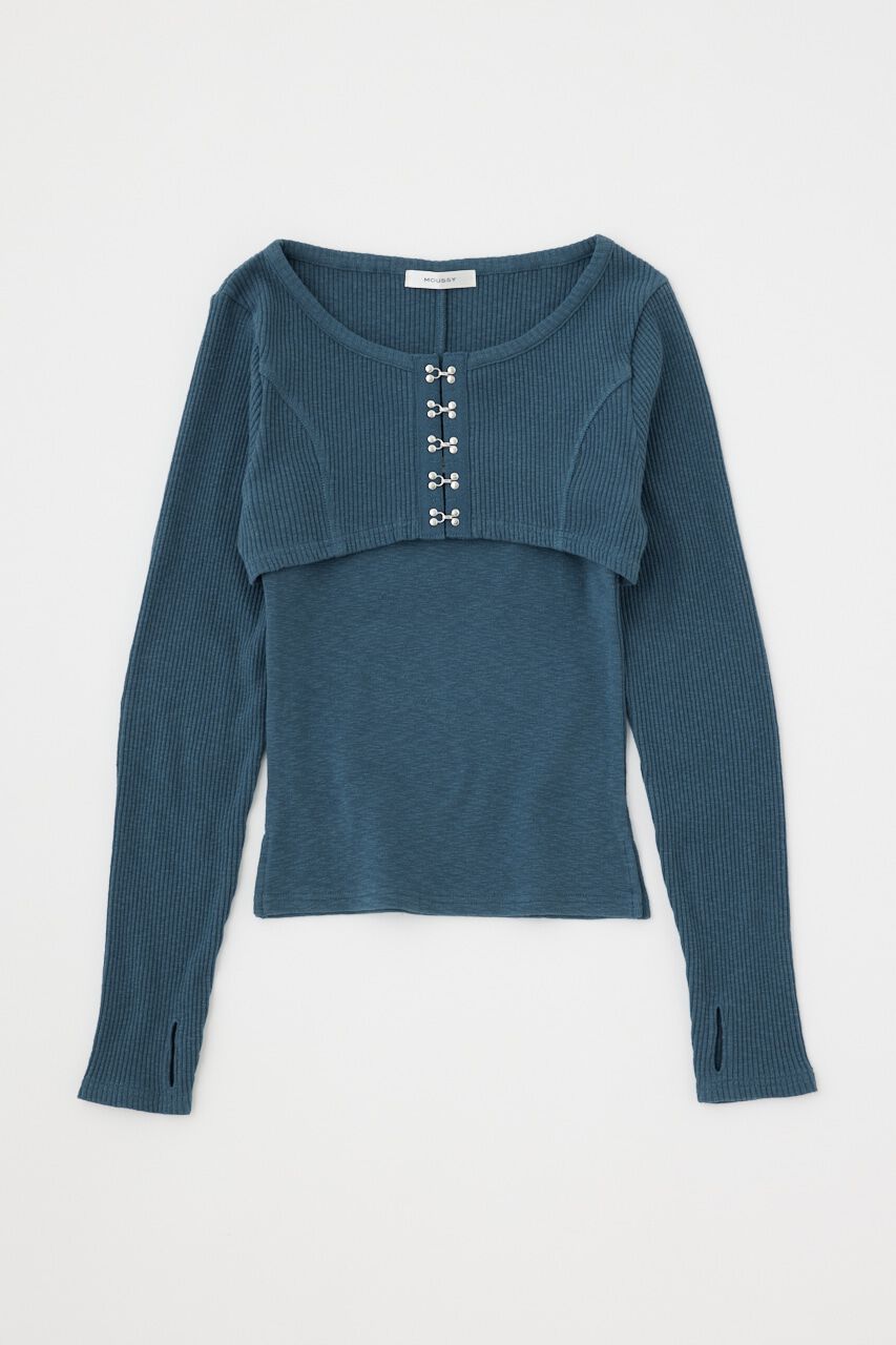 MOUSSY「HOOK & EYE BOLERO トップス」|Tシャツ・カットソー|