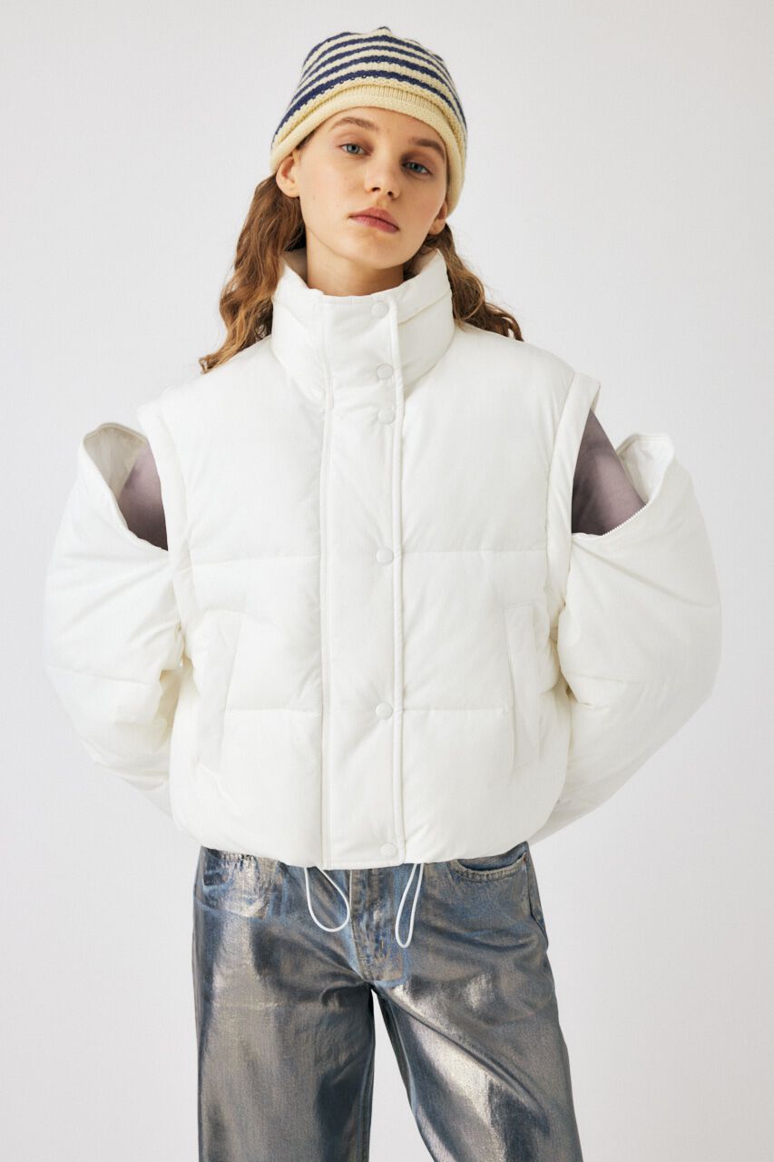 MOUSSY「CROPPED PUFFER DETACHABLE ジャケット」|その他|