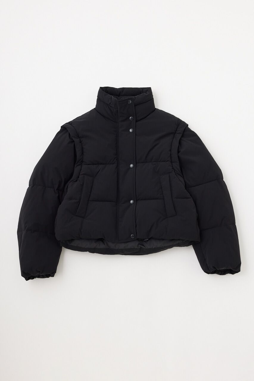 MOUSSY「CROPPED PUFFER DETACHABLE ジャケット」|その他|BLK