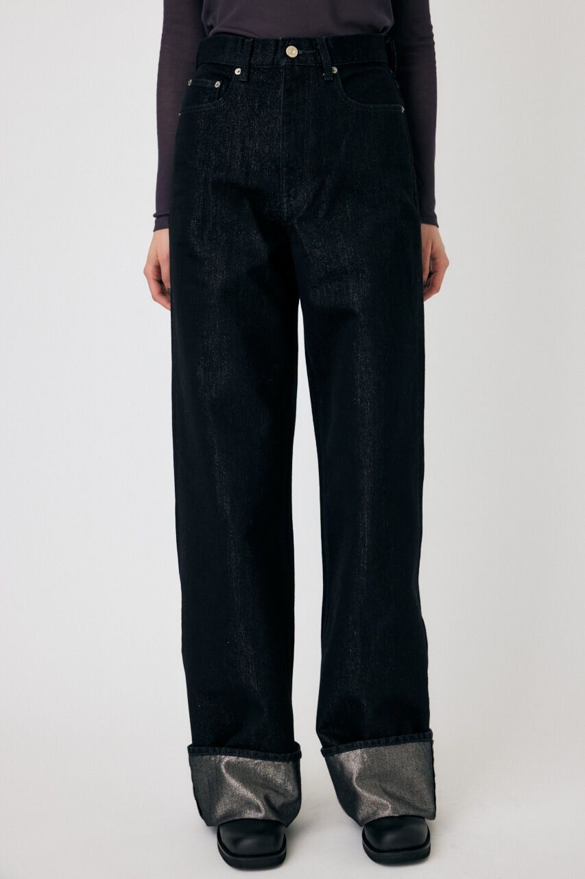 MOUSSY「GLITTER DENIM WIDE STRAIGHT」|デニム|