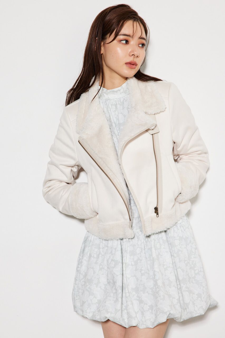 rienda「フェイクファーライダースムートンJK」|その他|IVOY3