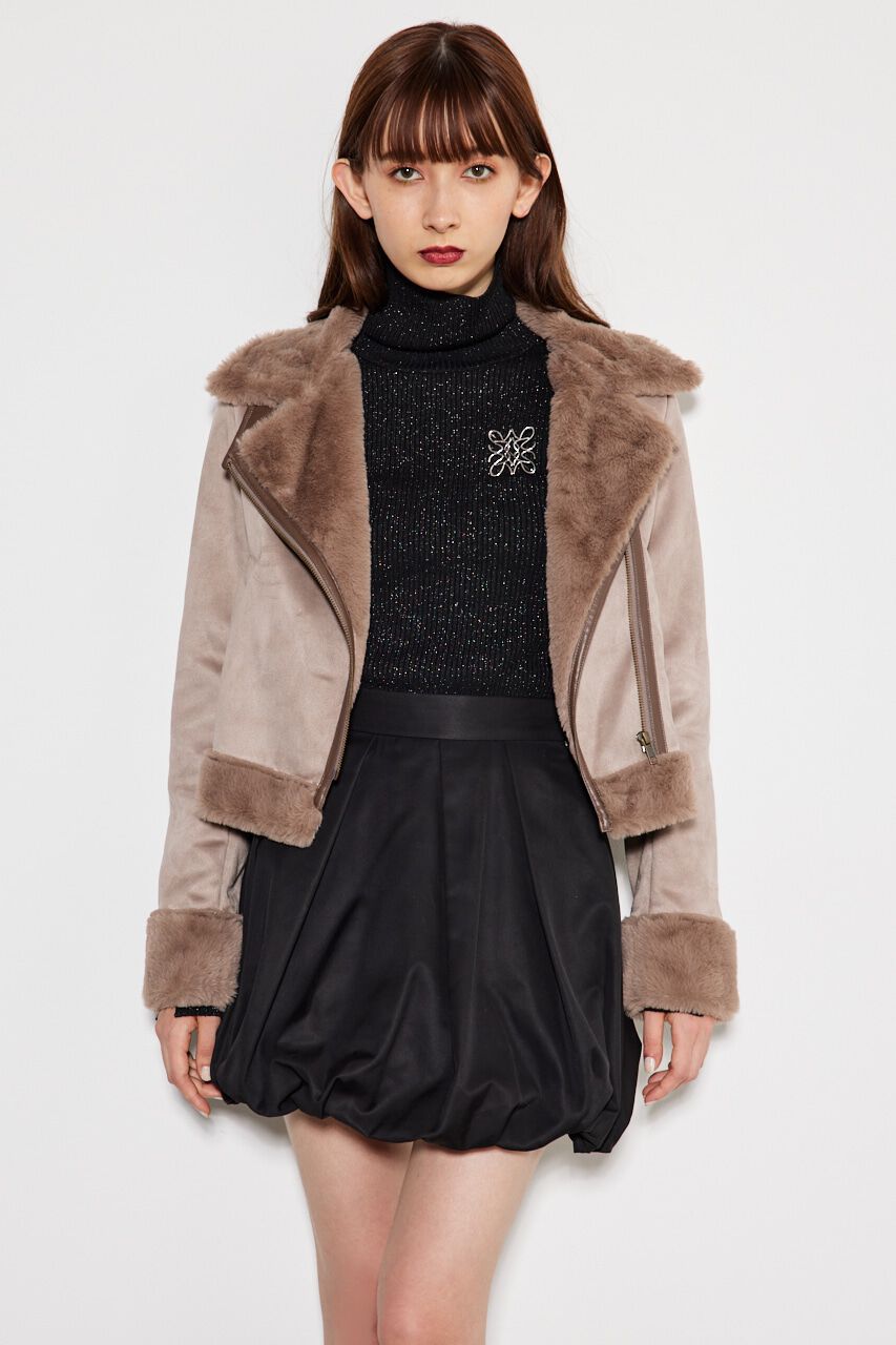 rienda「フェイクファーライダースムートンJK」|その他|