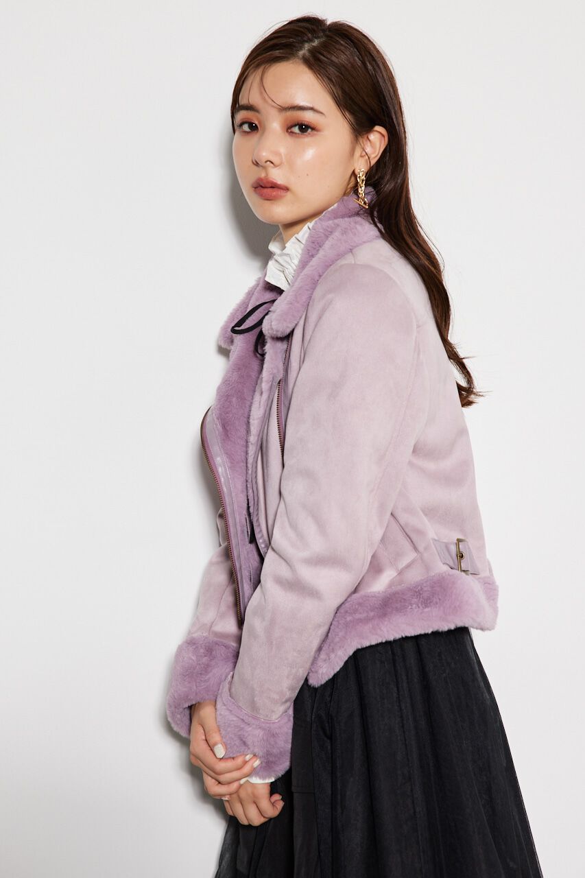 rienda「フェイクファーライダースムートンJK」|その他|