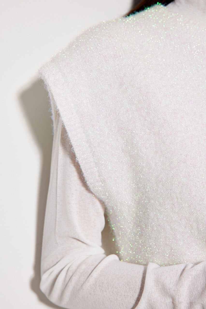 rienda「シャイニーベストSET Knit TOP」|ニット・セーター|