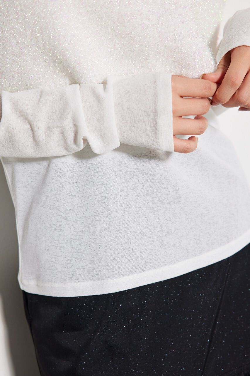 rienda「シャイニーベストSET Knit TOP」|ニット・セーター|