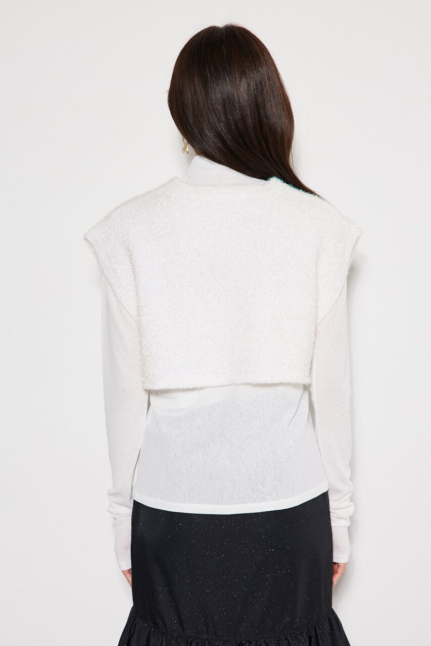 rienda「シャイニーベストSET Knit TOP」|ニット・セーター|