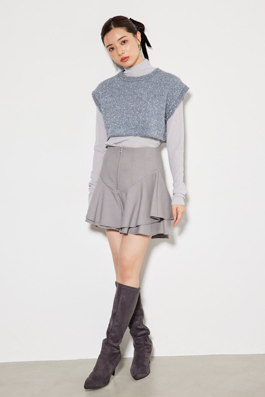 rienda「シャイニーベストSET Knit TOP」|ニット・セーター|