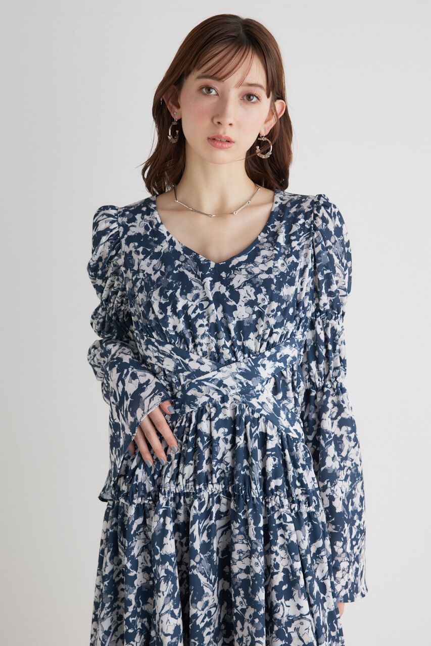 rienda「クロスBELTギャザーフレアOP」|ワンピース|