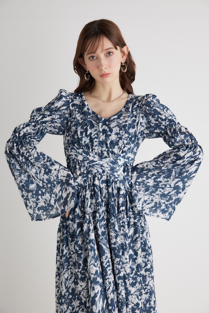 rienda「クロスBELTギャザーフレアOP」|ワンピース|