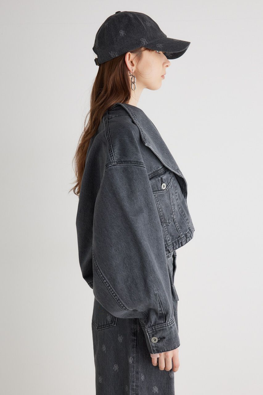 rienda「シングルカラーデニム BZ」|デニムジャケット|