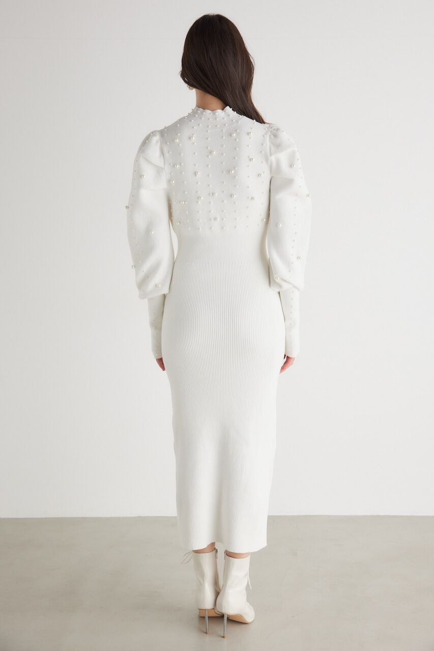 rienda「メニーフェイクパールタイトKnit OP」|ワンピース|