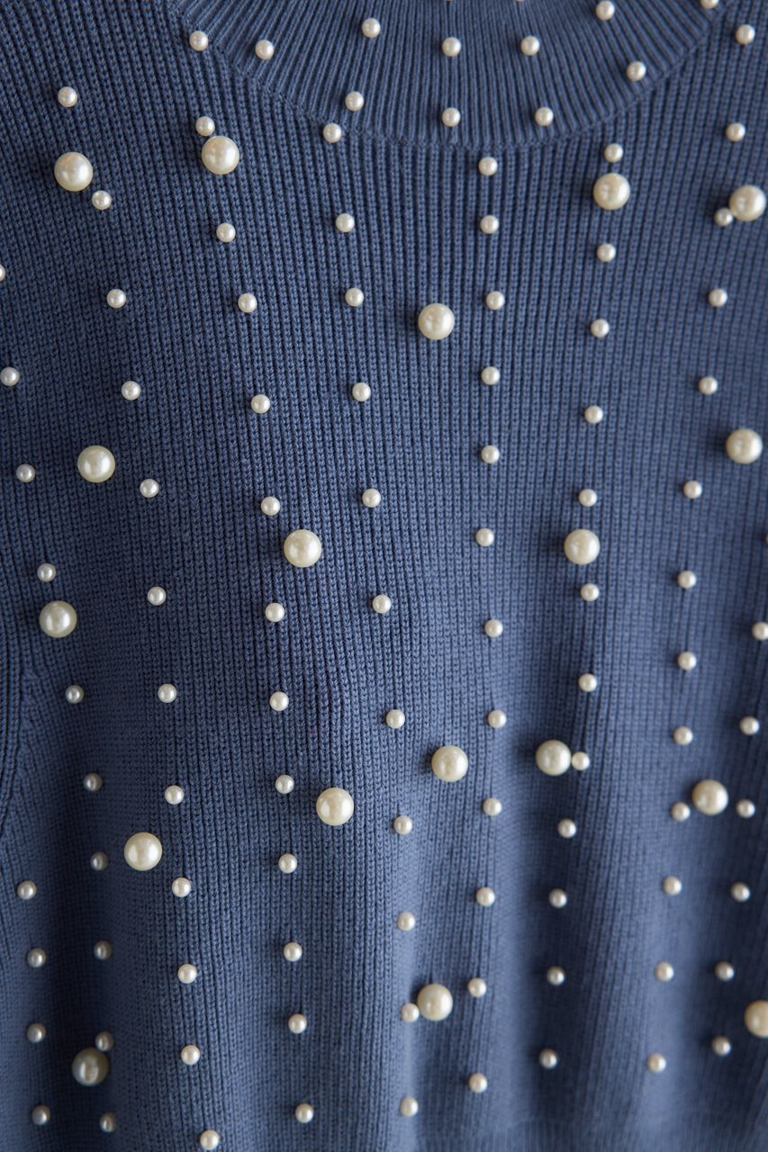 rienda「メニーフェイクパールタイトKnit OP」|ワンピース|