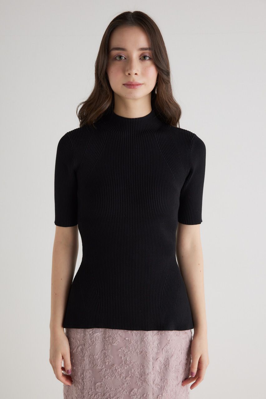 rienda「2WAYハーフSLVH/NウォッシャブルKnit TOP」|ニット・セーター|