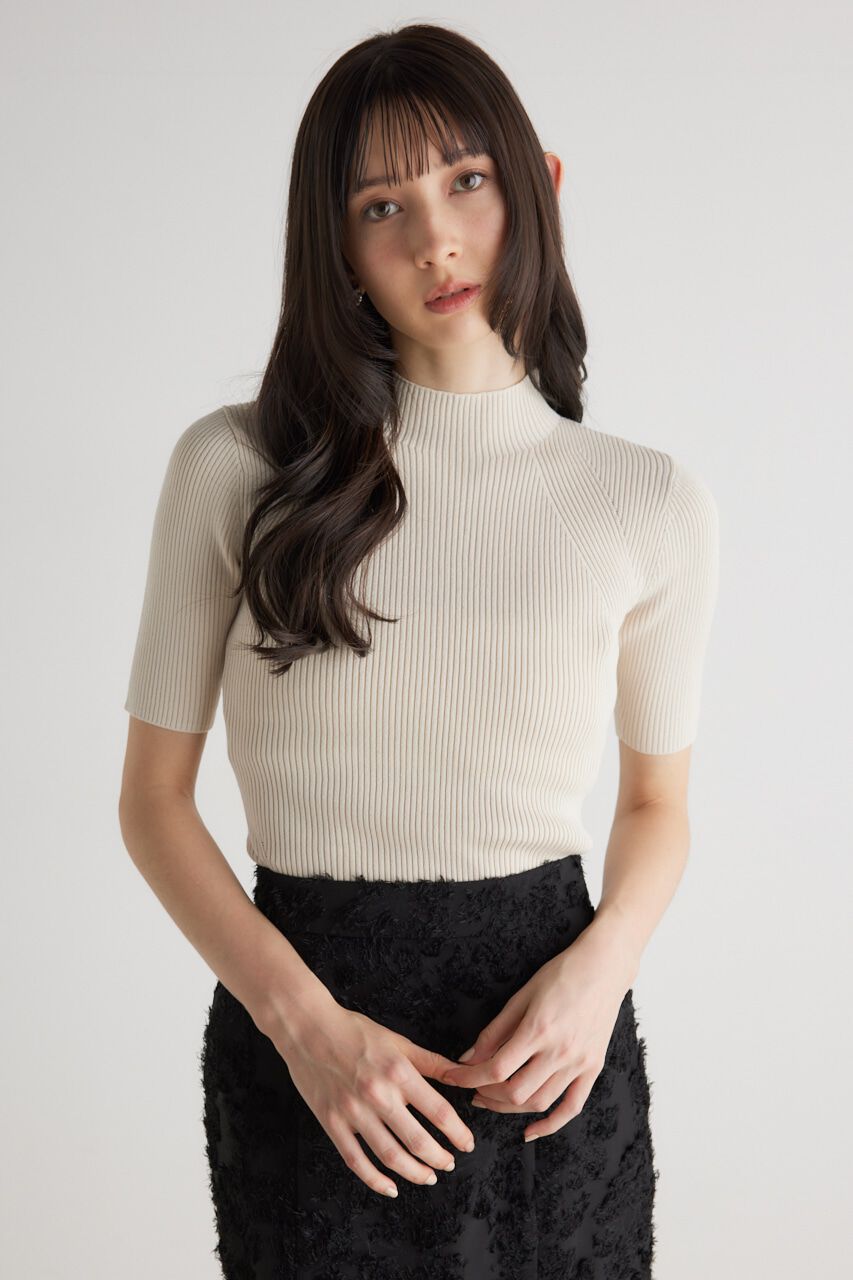 rienda「2WAYハーフSLVH/NウォッシャブルKnit TOP」|ニット・セーター|BEG
