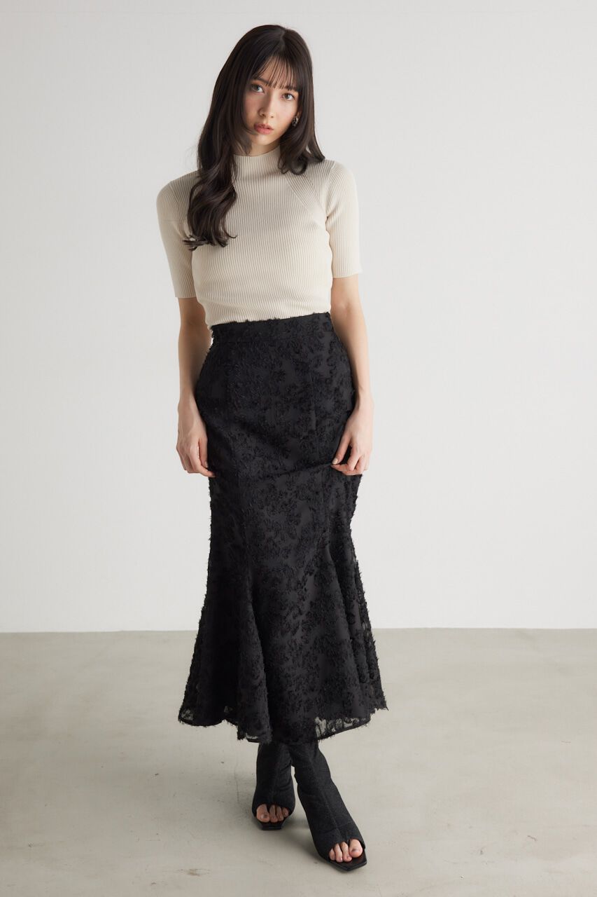 rienda「2WAYハーフSLVH/NウォッシャブルKnit TOP」|ニット・セーター|