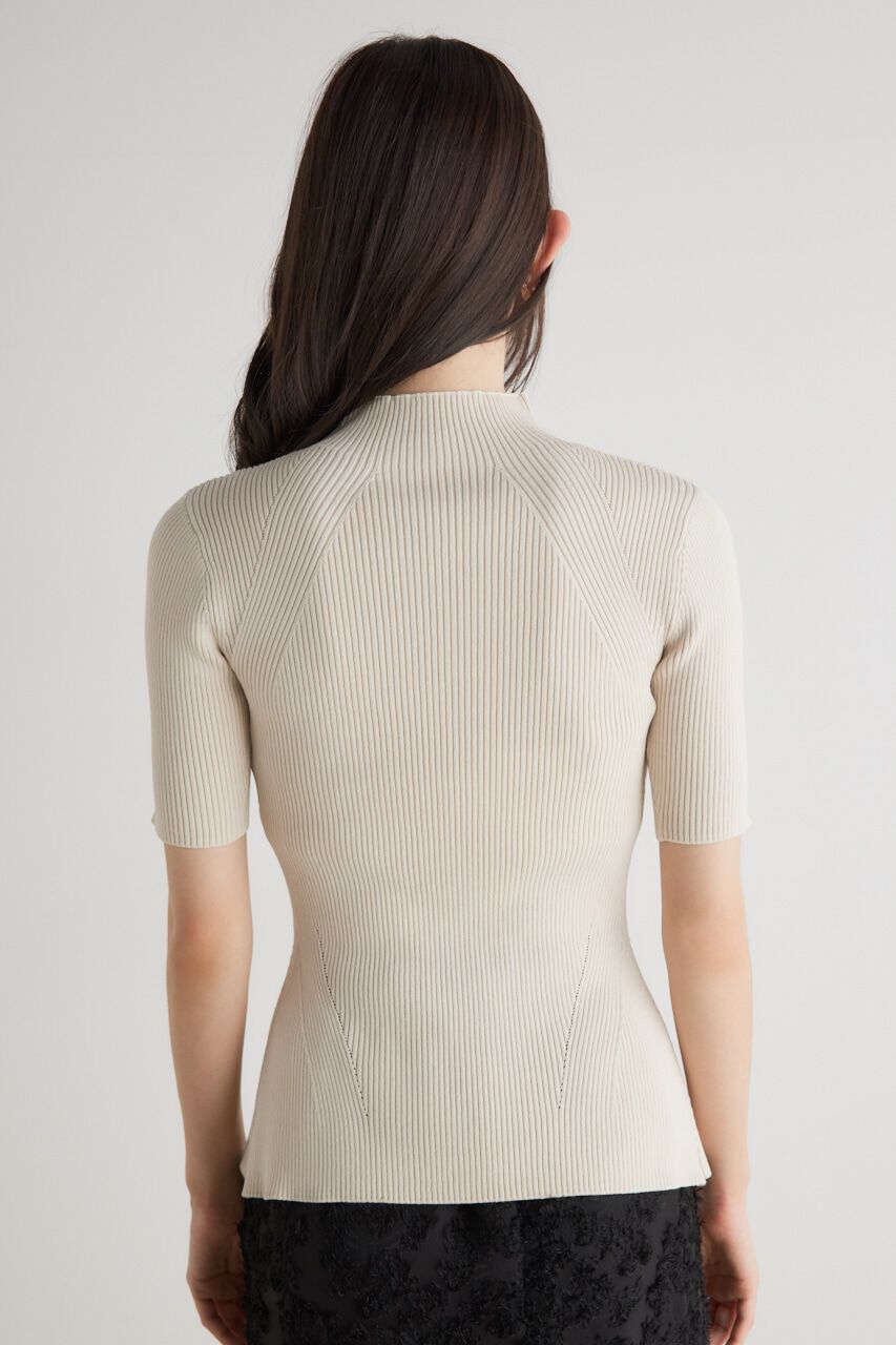 rienda「2WAYハーフSLVH/NウォッシャブルKnit TOP」|ニット・セーター|
