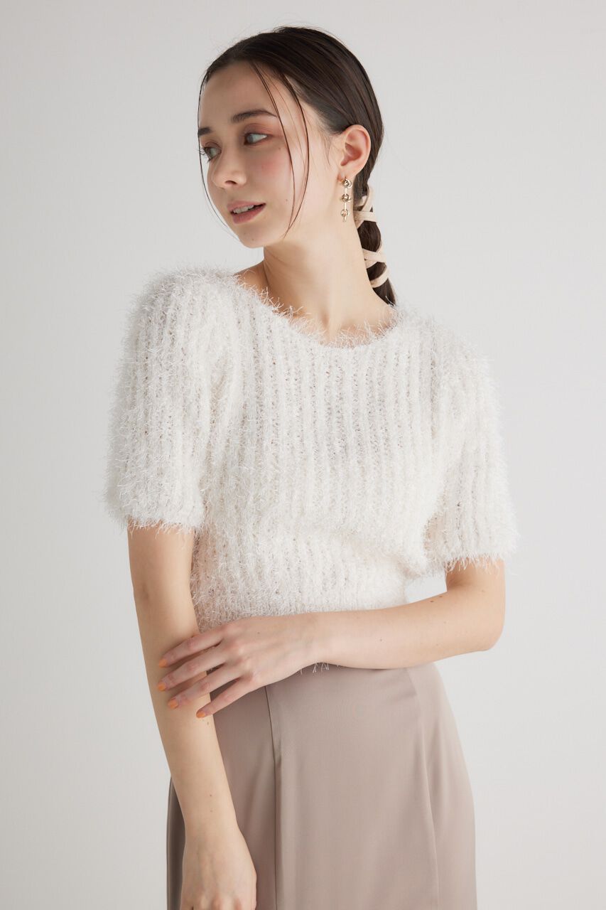 rienda「コンパクトシアーシャギーknitTOP」|ニット・セーター|