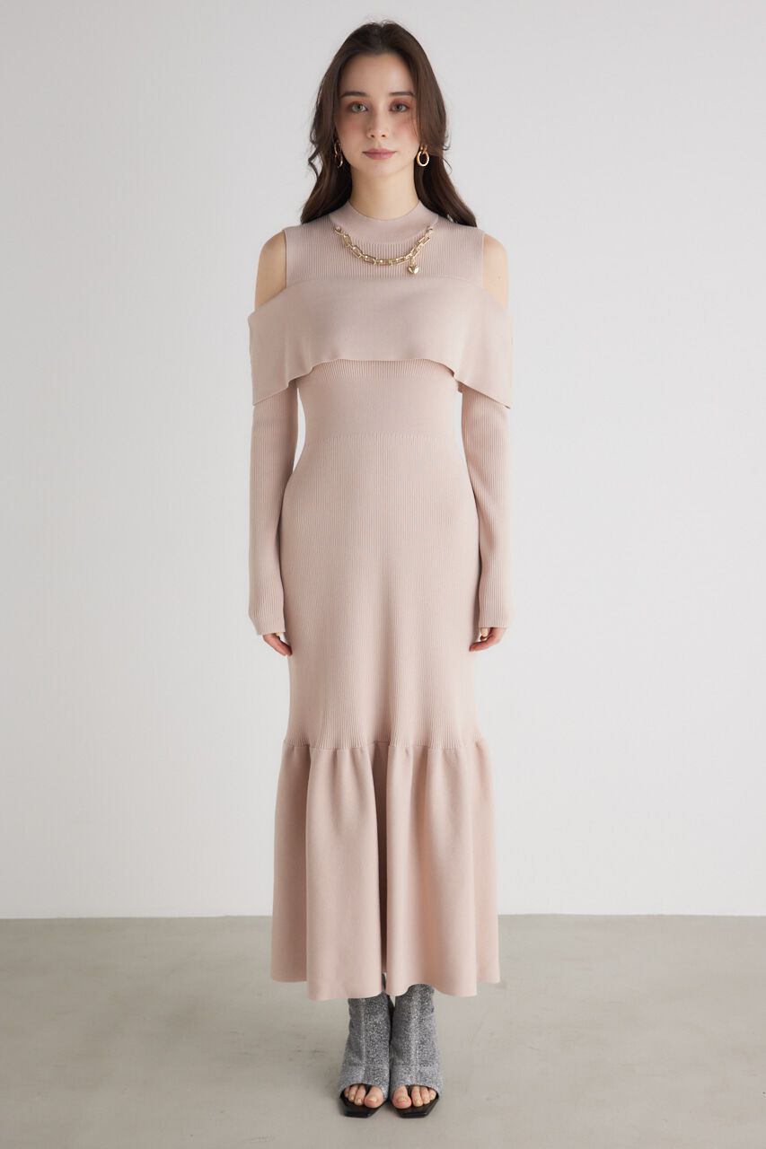 rienda「チェーンNCオフショル Knit OP」|ワンピース|