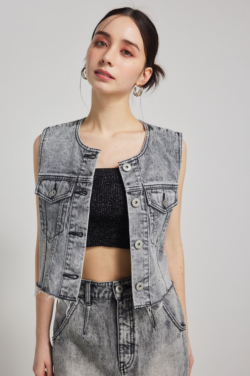 rienda「ノーカラーDENIMベスト」|その他|