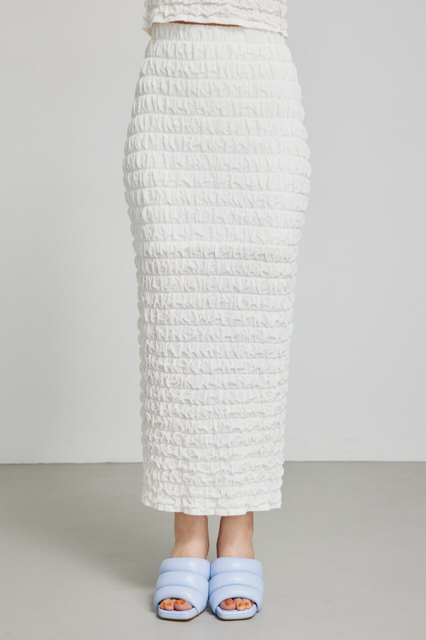 rienda「ポップコーンニットジャストウエストスカート」|スカート|