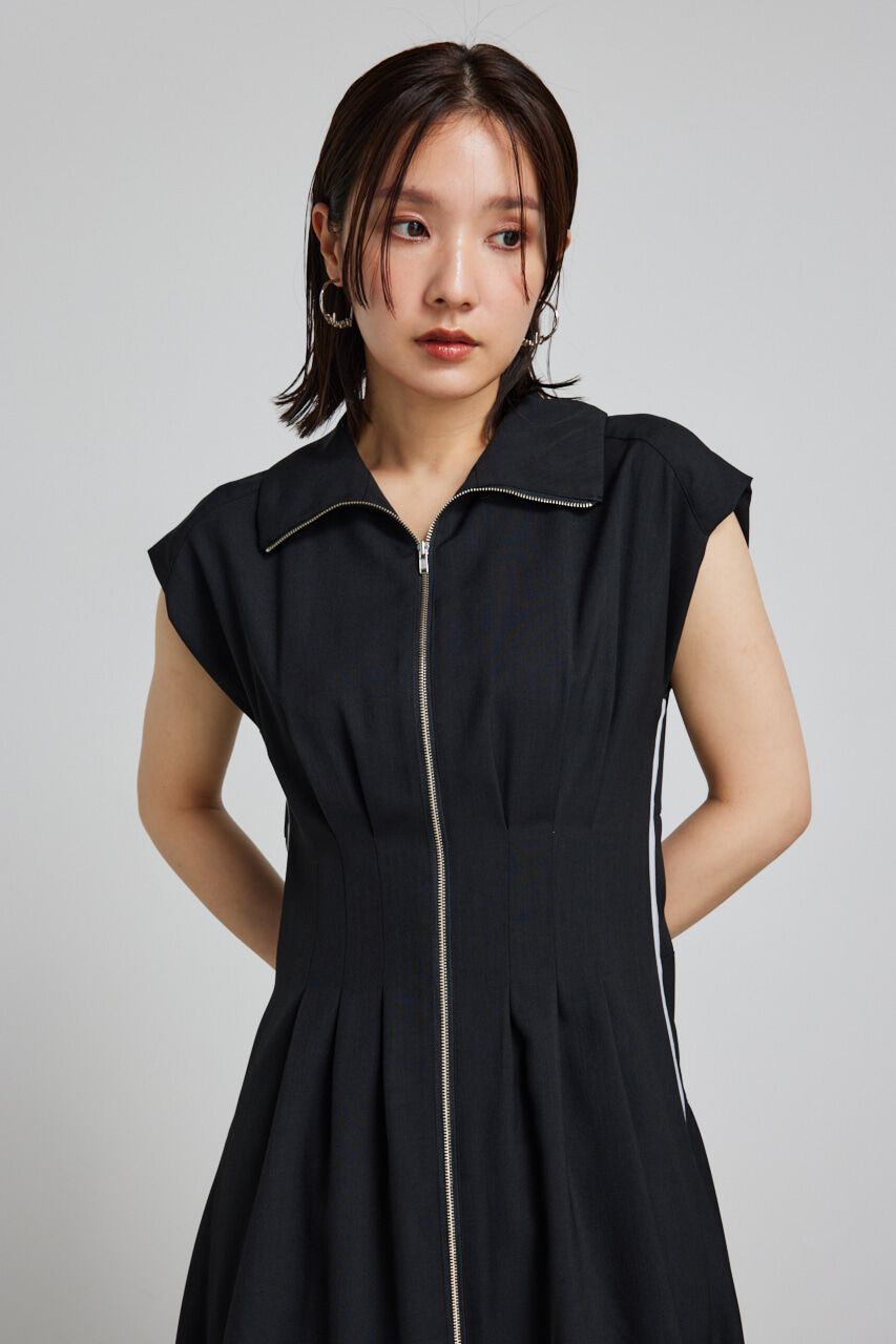 rienda「サイドラインジップフレアワンピース」|ワンピース|