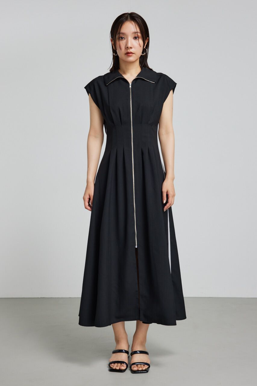 rienda「サイドラインジップフレアワンピース」|ワンピース|