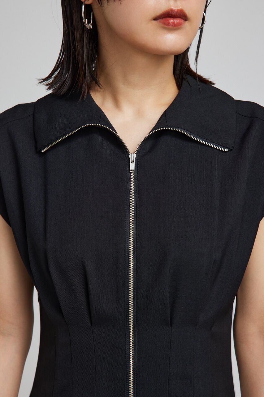 rienda「サイドラインジップフレアワンピース」|ワンピース|