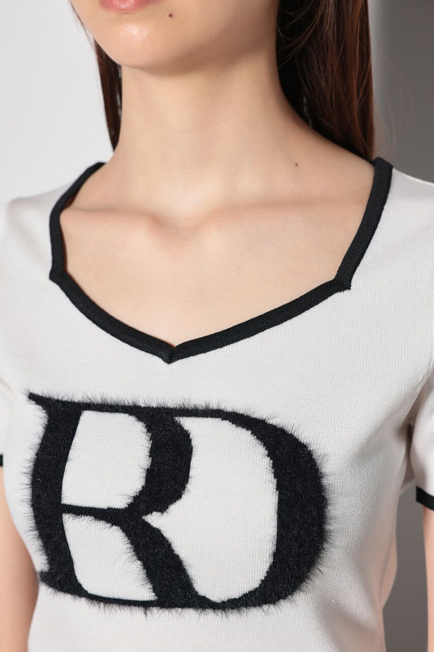 rienda「ビッグＲロゴニットトップス」|ニット・セーター|