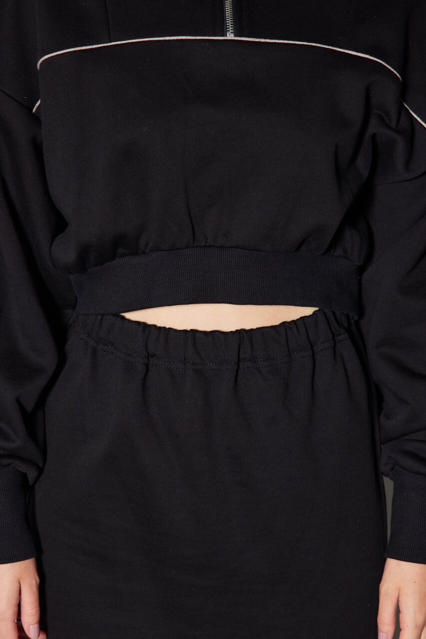 rienda「ハーフジップトラックスウェットタイトワンピース」|ワンピース|