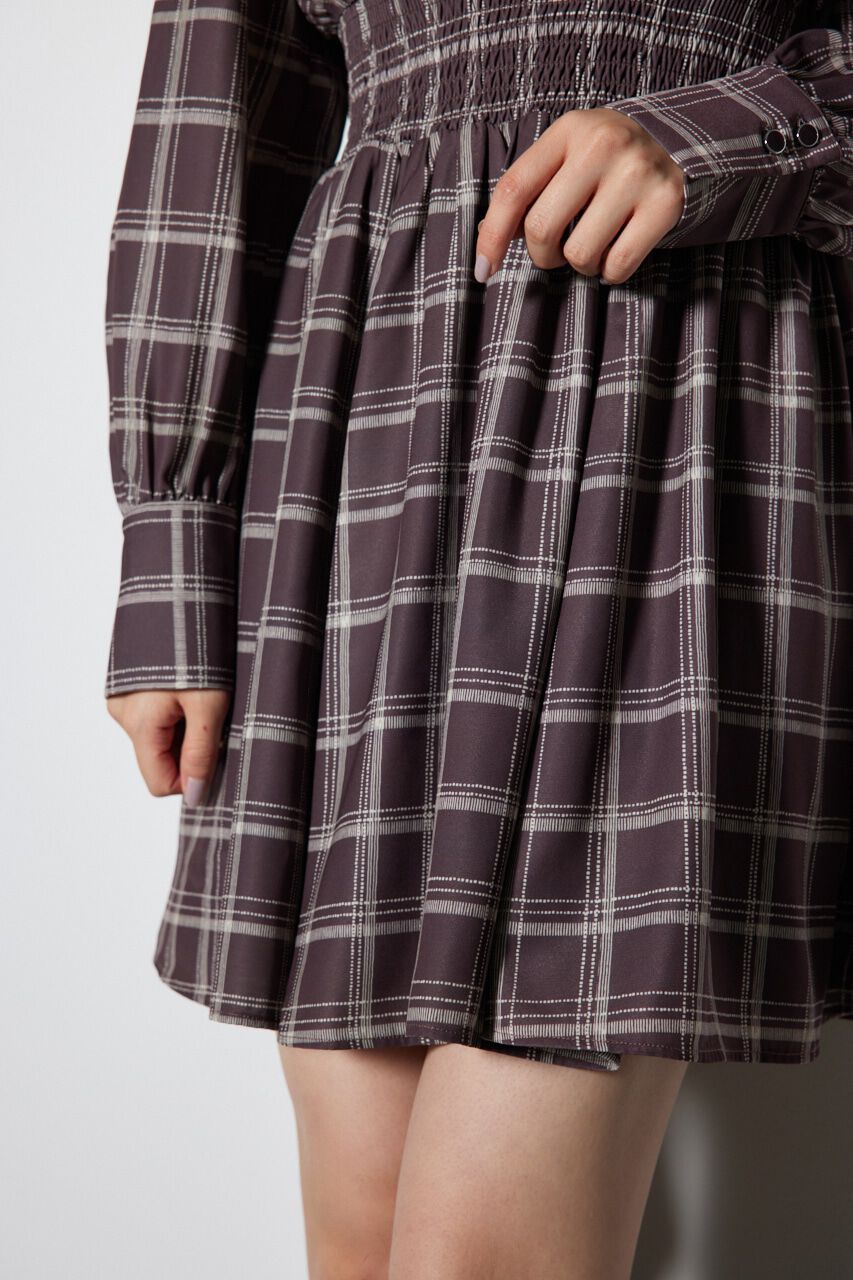 rienda「フロントZIPシャツミニワンピース」|ワンピース|