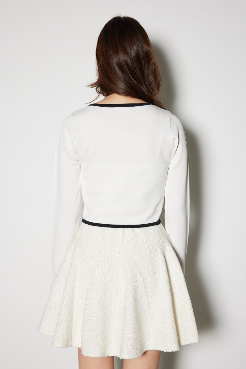 rienda「BIG Rロゴロング スリーブ ニット トップス」|ニット・セーター|