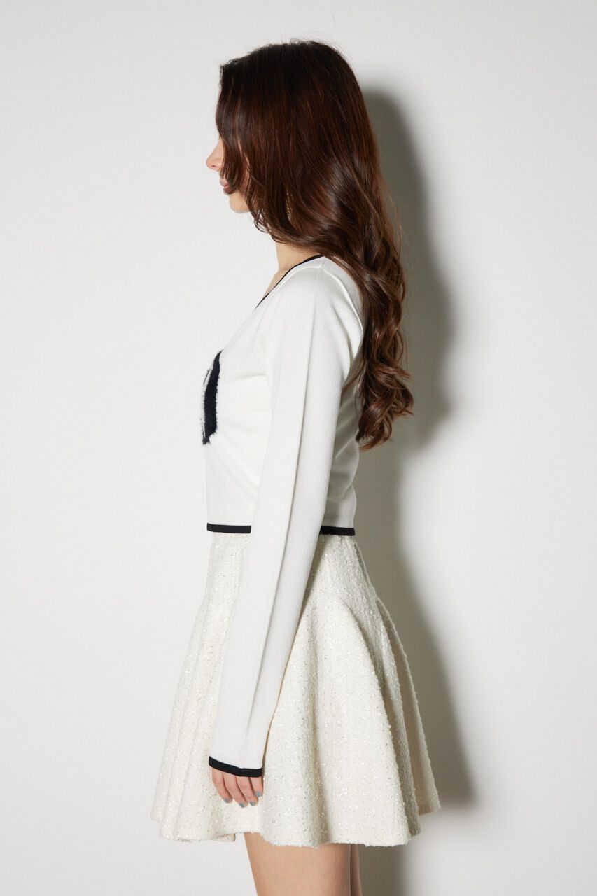 rienda「BIG Rロゴロング スリーブ ニット トップス」|ニット・セーター|