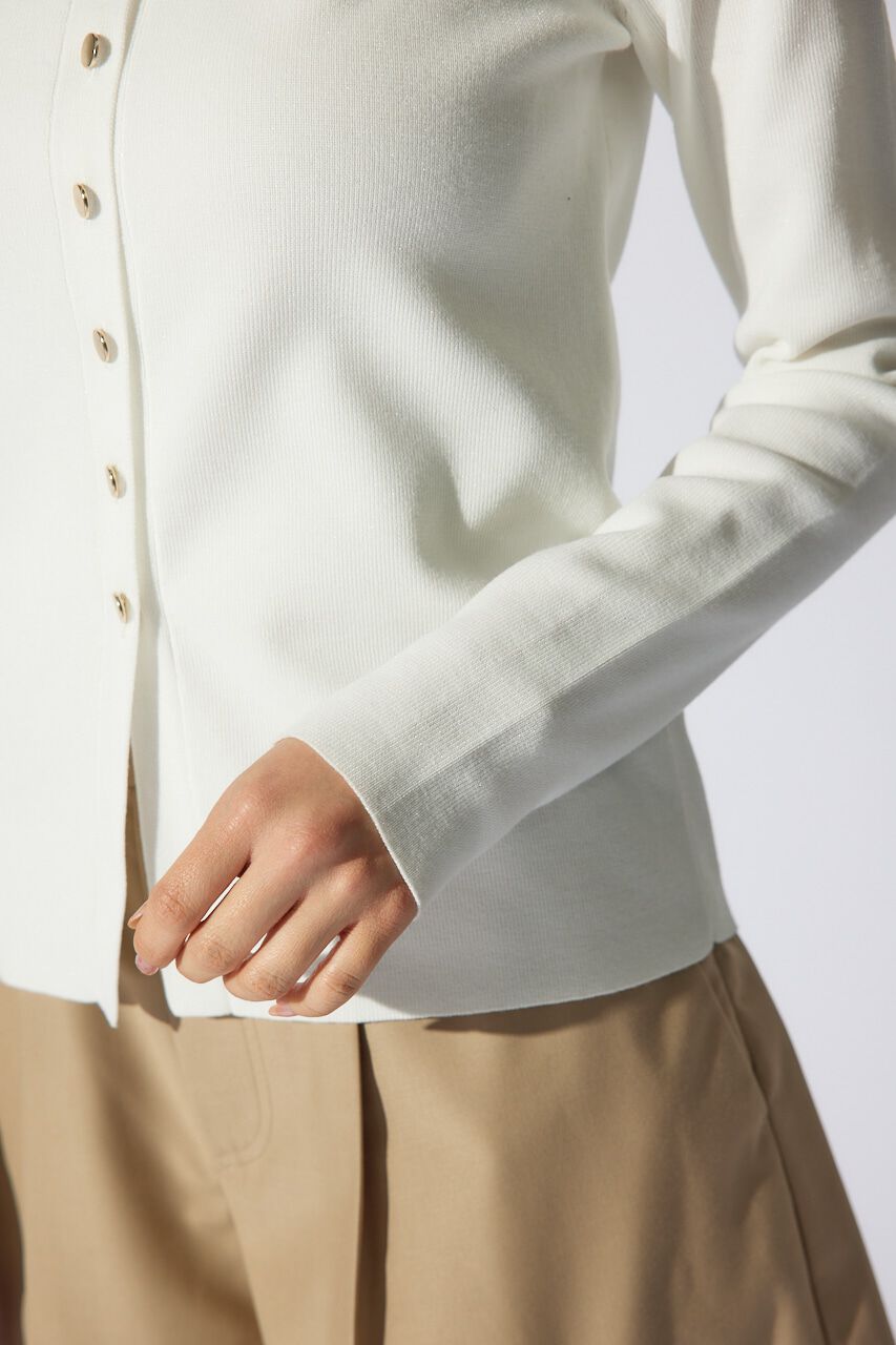 rienda「刺繍ロゴニットカーディガントップス」|ニット・セーター|