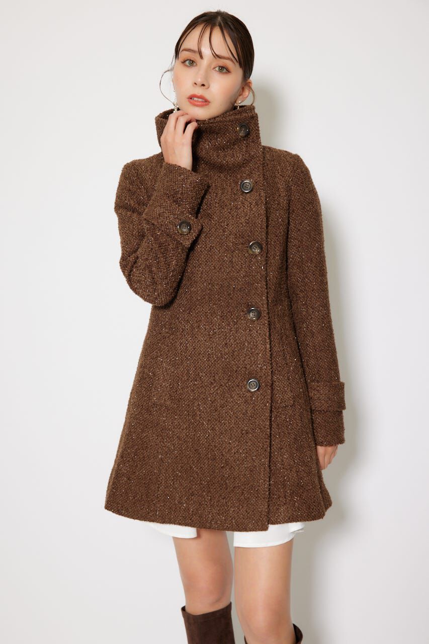 rienda「25オーバーネックシンデレララインミニコート」|その他|