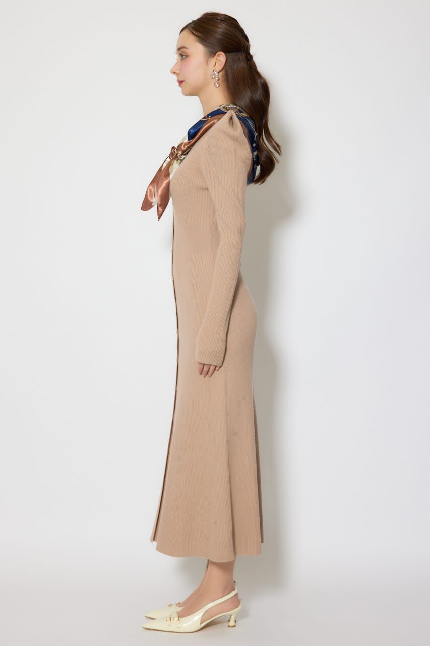 rienda「スカーフ付きマーメイドニットワンピース」|ワンピース|