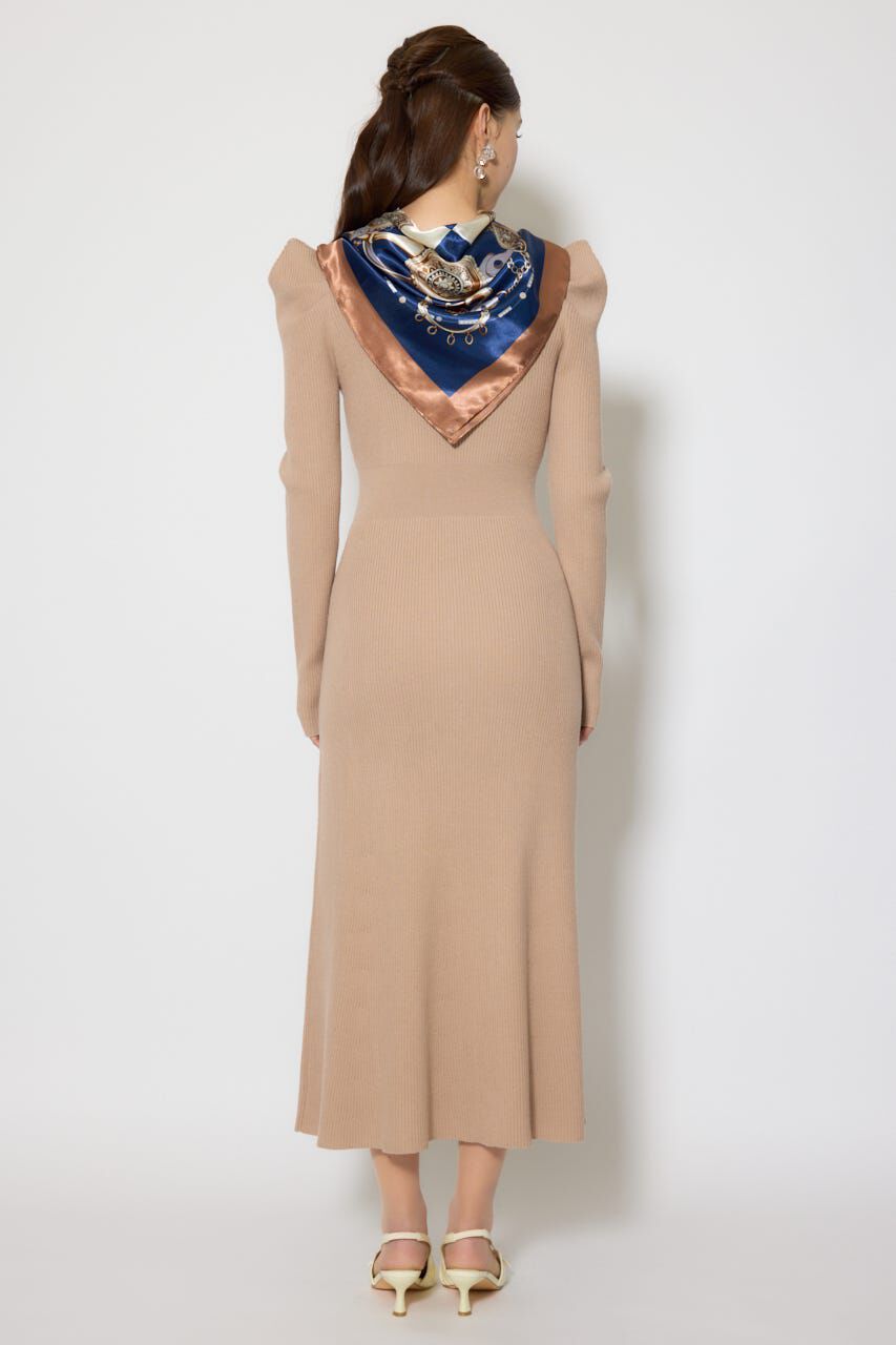 rienda「スカーフ付きマーメイドニットワンピース」|ワンピース|