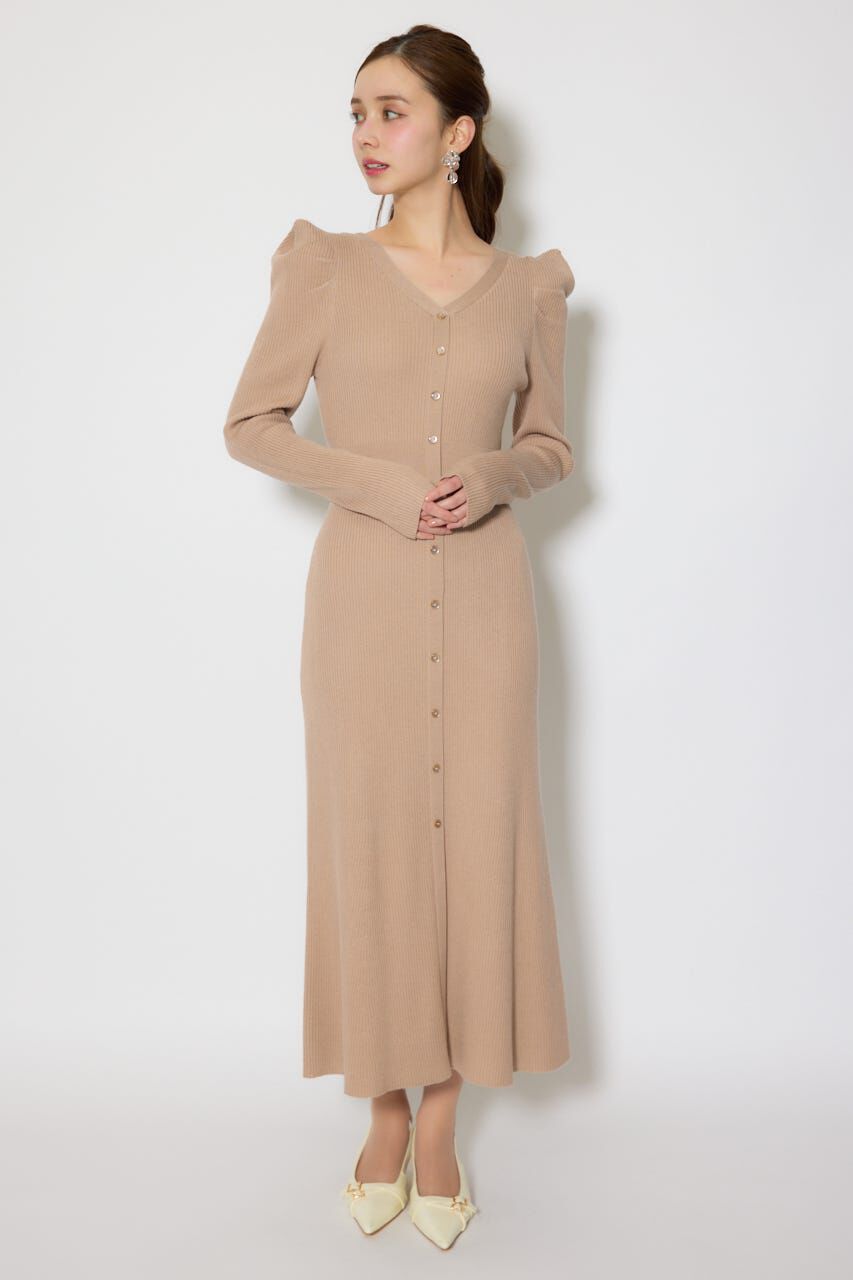 rienda「スカーフ付きマーメイドニットワンピース」|ワンピース|