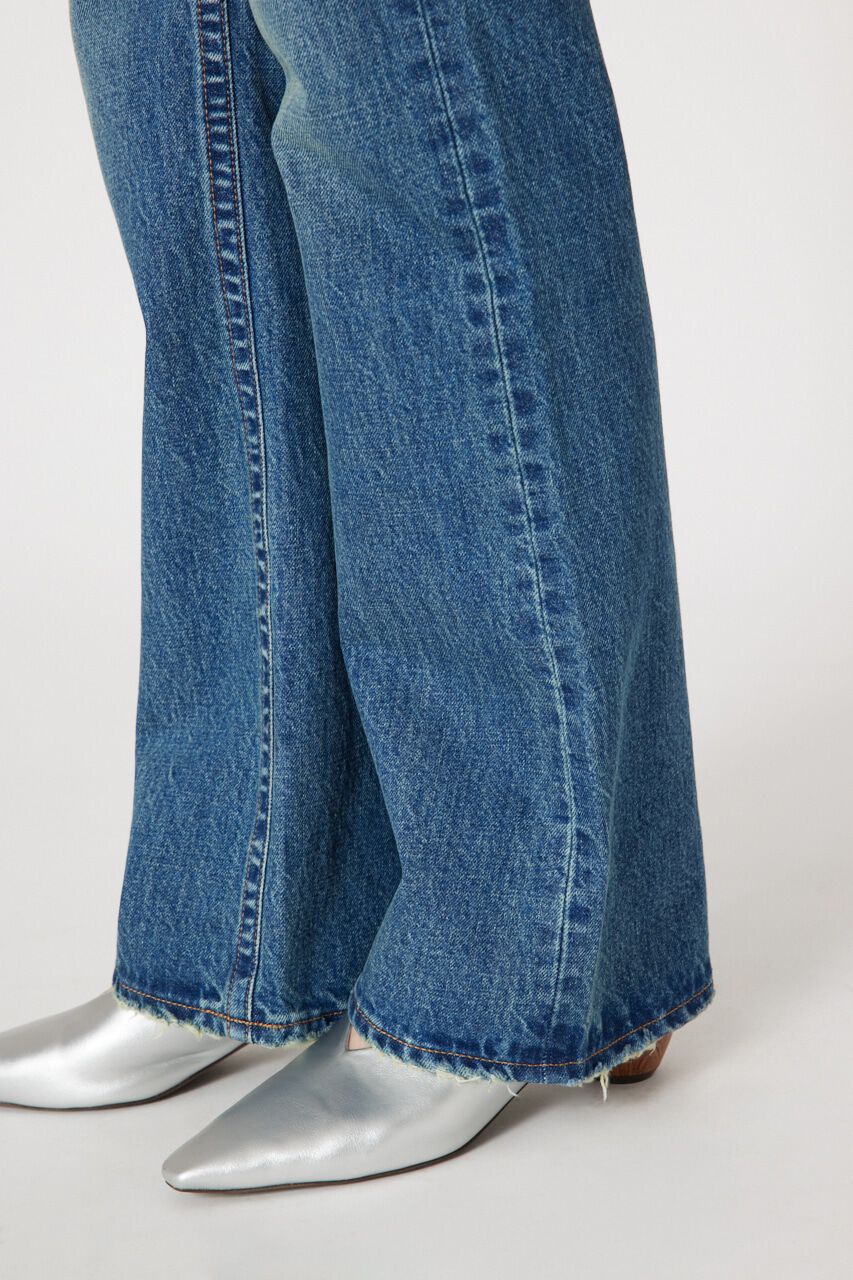 RODEO CROWNS「アシンメトリーハイウエストフレアデニム」|デニム|