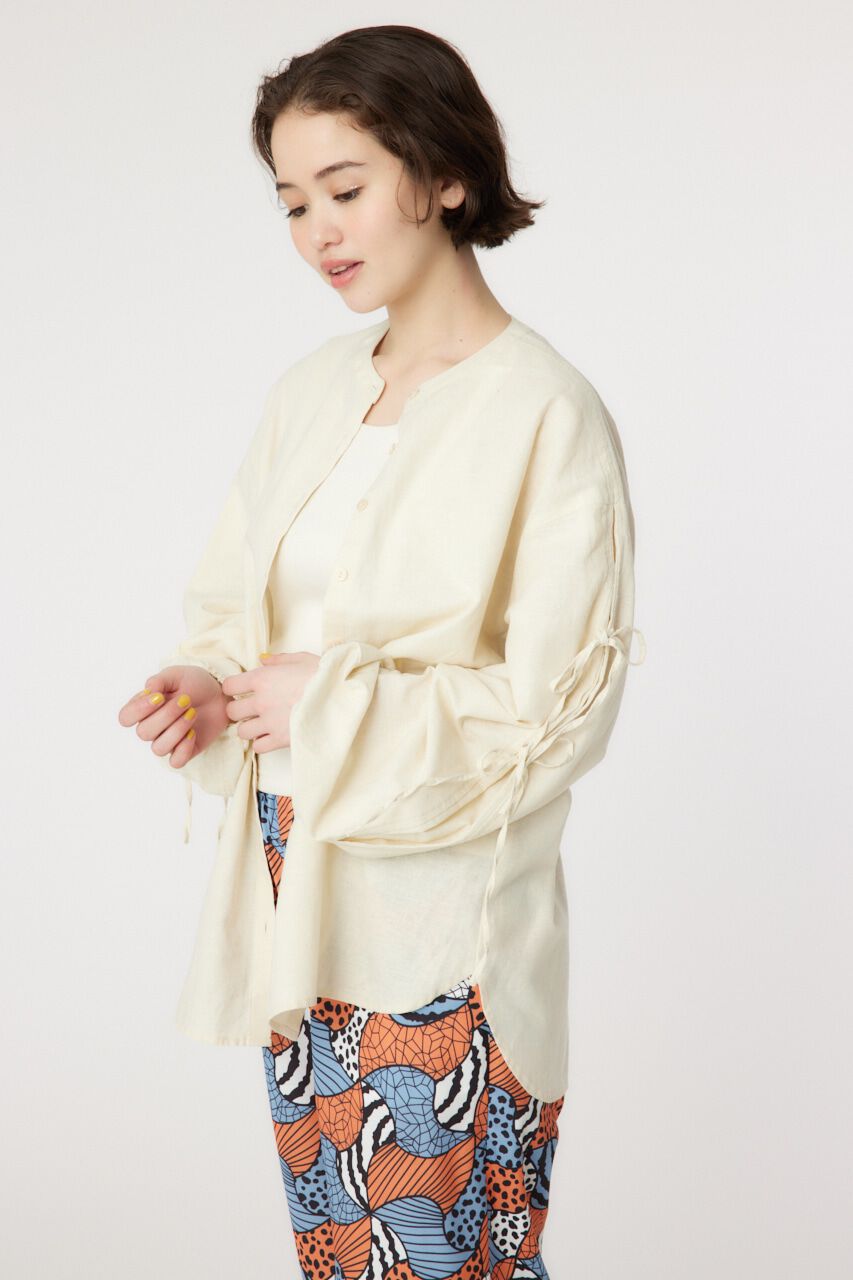 RODEO CROWNS「リネン アームリボンシャツ」|シャツ・ブラウス|