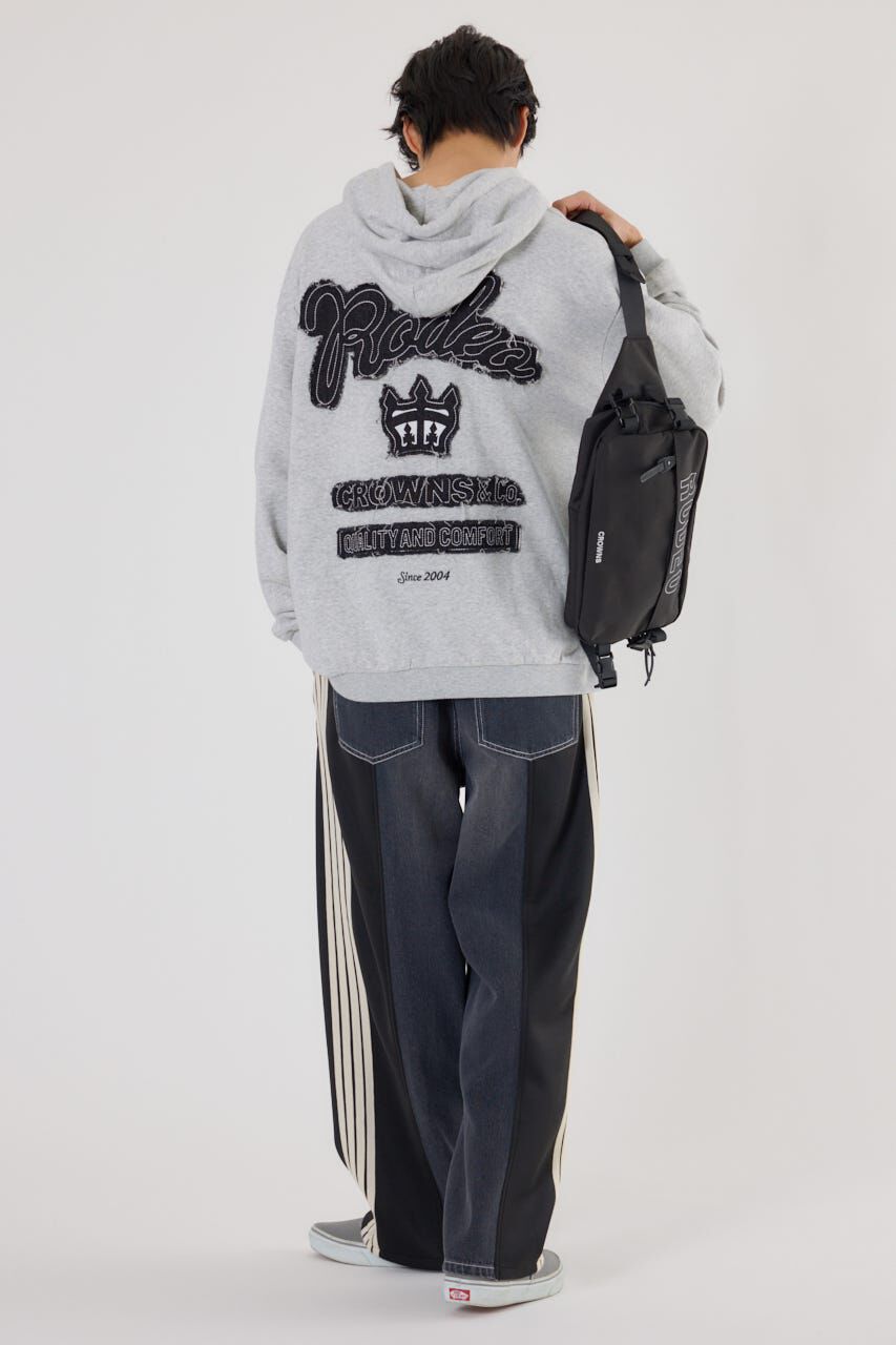RODEO CROWNS「メンズロゴデニムパッチフーディー」|パーカー|