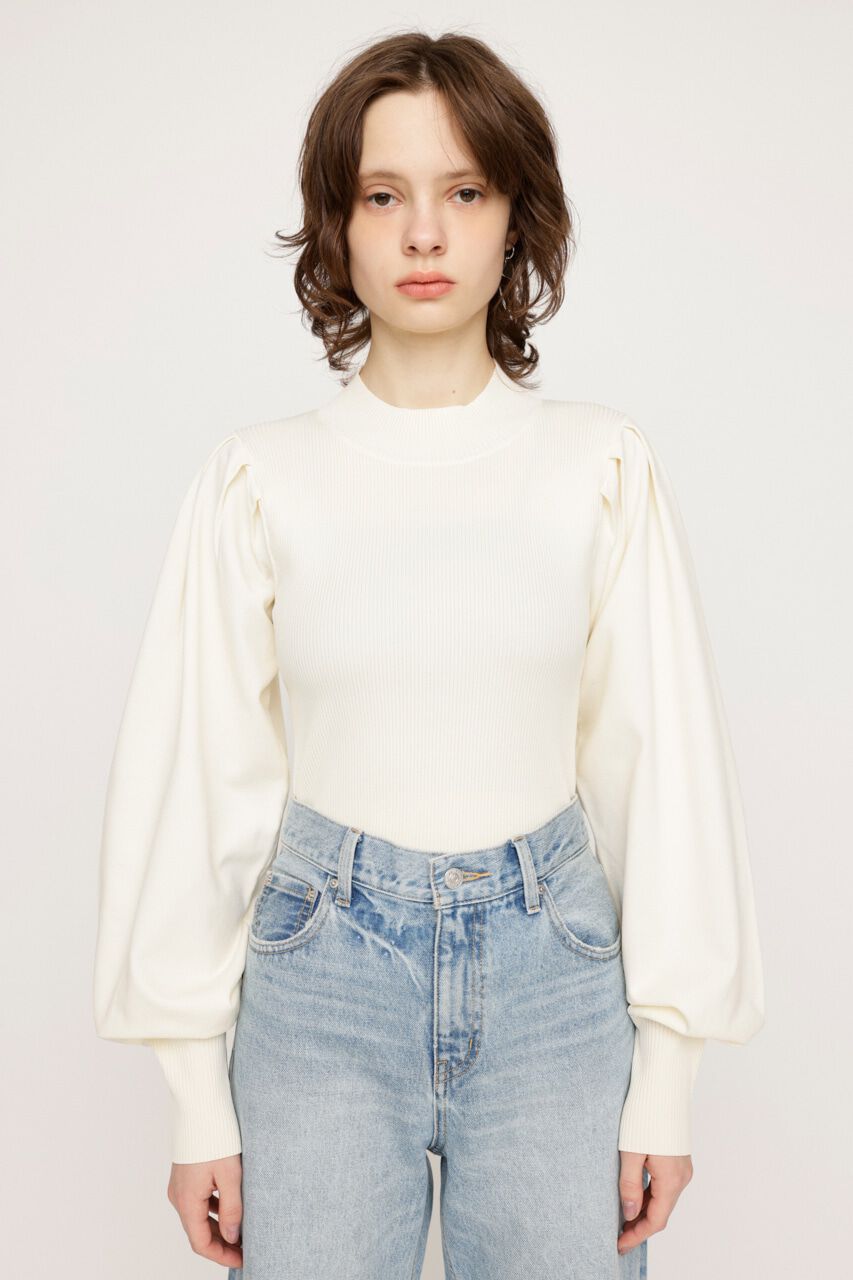 SLY「POLLY HG PUFF トップス」|ニット・セーター|O/WHT1