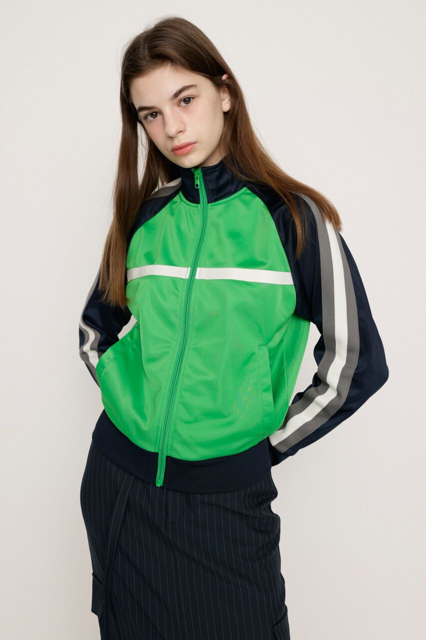 SLY「SHOULDER LINE TRACK ジャケット」|ブルゾン・スタジャン|GRN