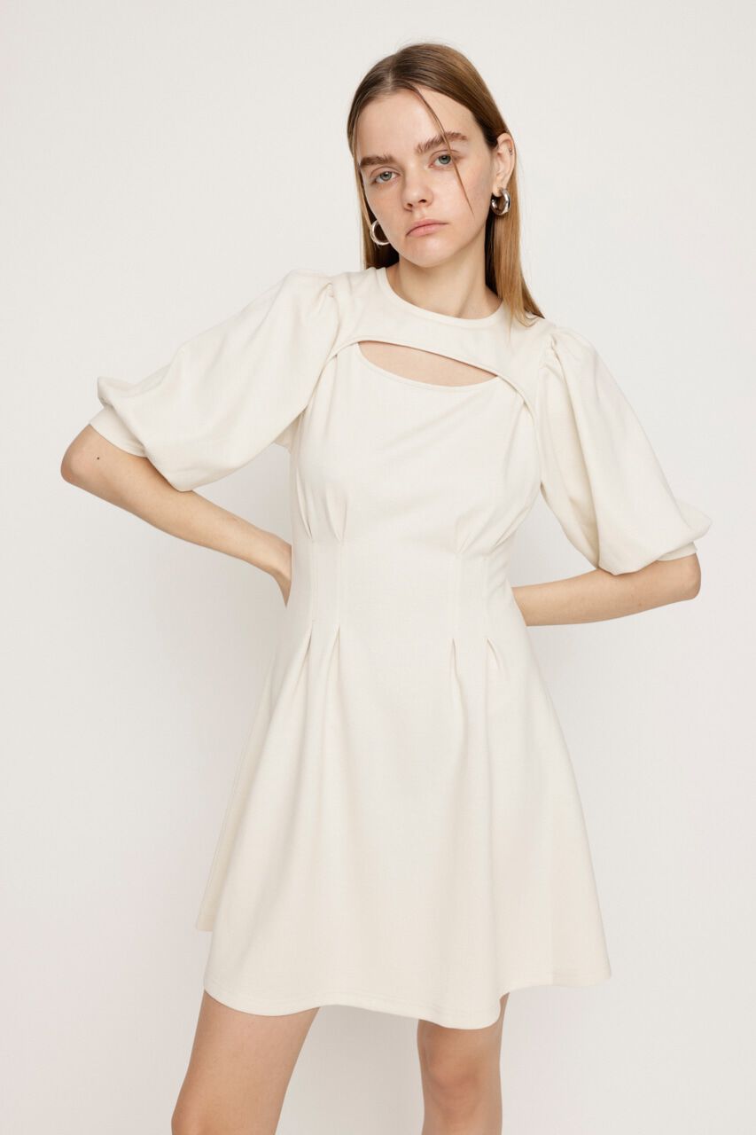 SLY「FRONT OPEN TUCK SLEEVE ショートワンピース」|ワンピース|
