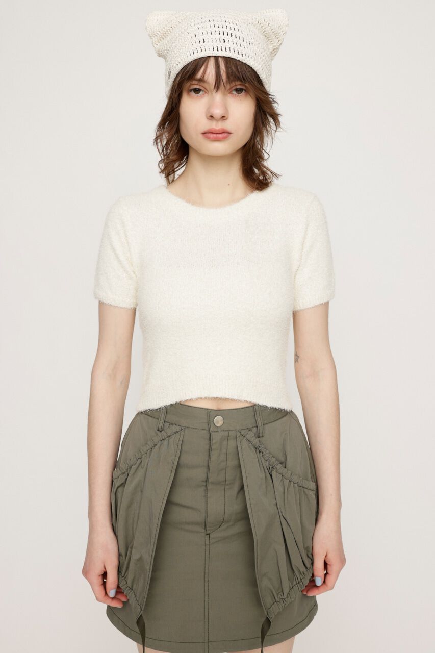 SLY「FRIZZY TINY Tシャツ」|ニット・セーター|WHT