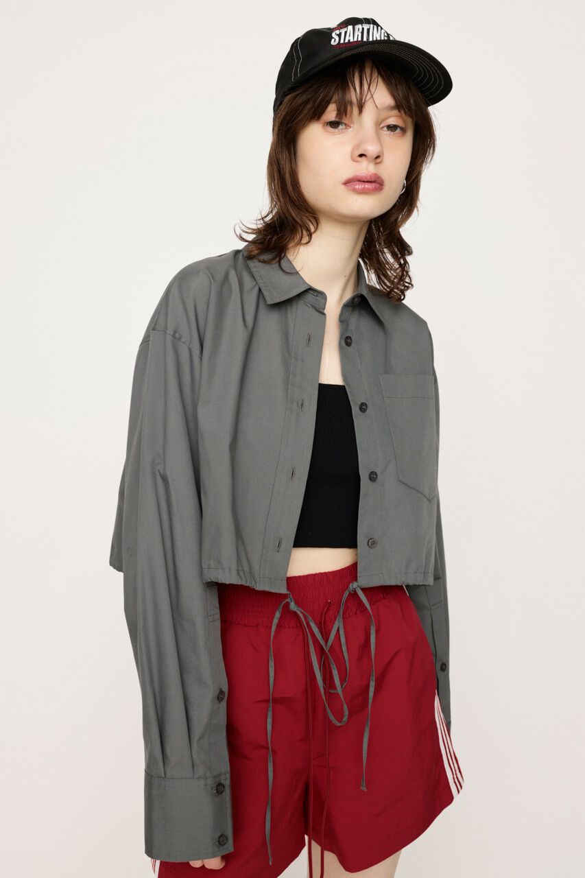 SLY「RIBBON CROP シャツ」|シャツ・ブラウス|L/BLK1