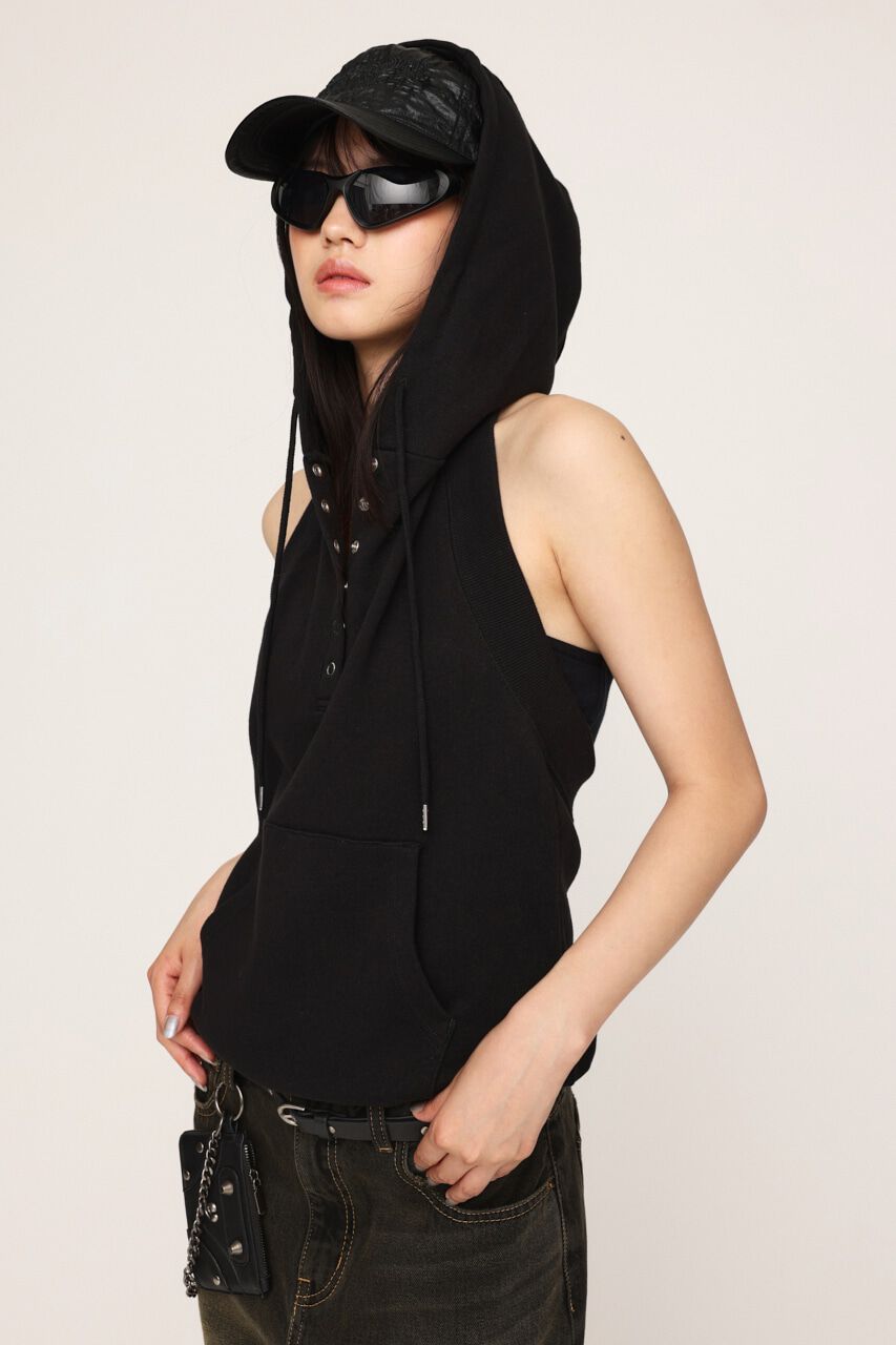 SLY「BACK OPEN HOODIE」|パーカー|
