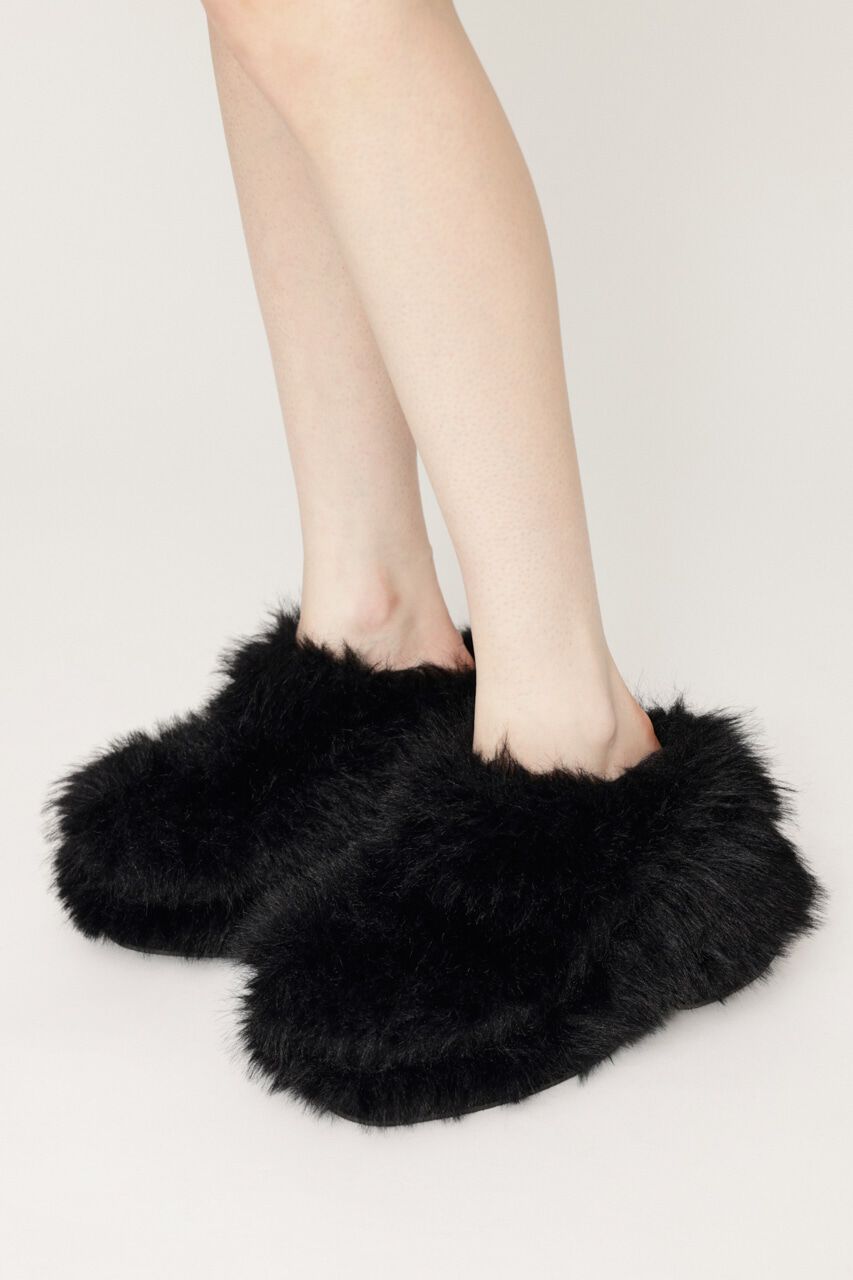SLY「LONG FUR サンダル」|サンダル|BLK